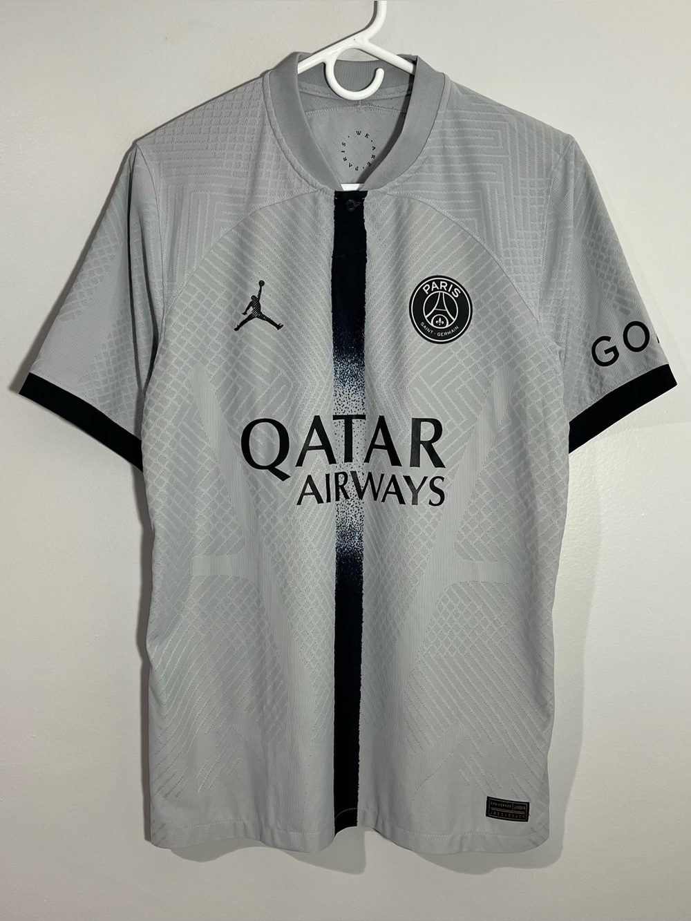 Jordan Paris Saint-Germain PSG Lionel Messi 2022 Gray Soccer Jersey Mens Medium